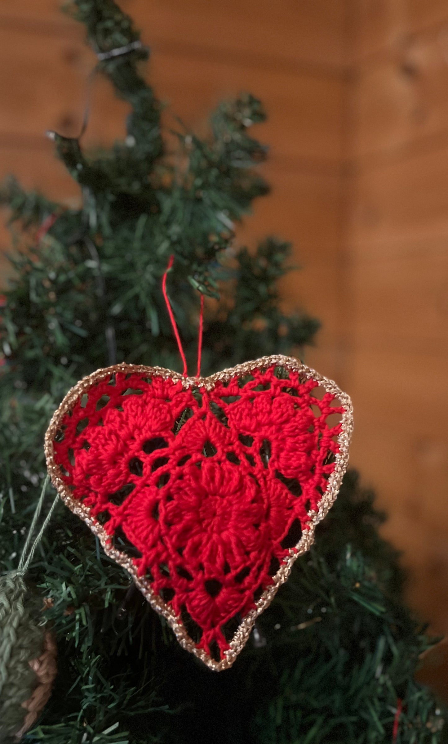 Mønsterhjerte juledekor